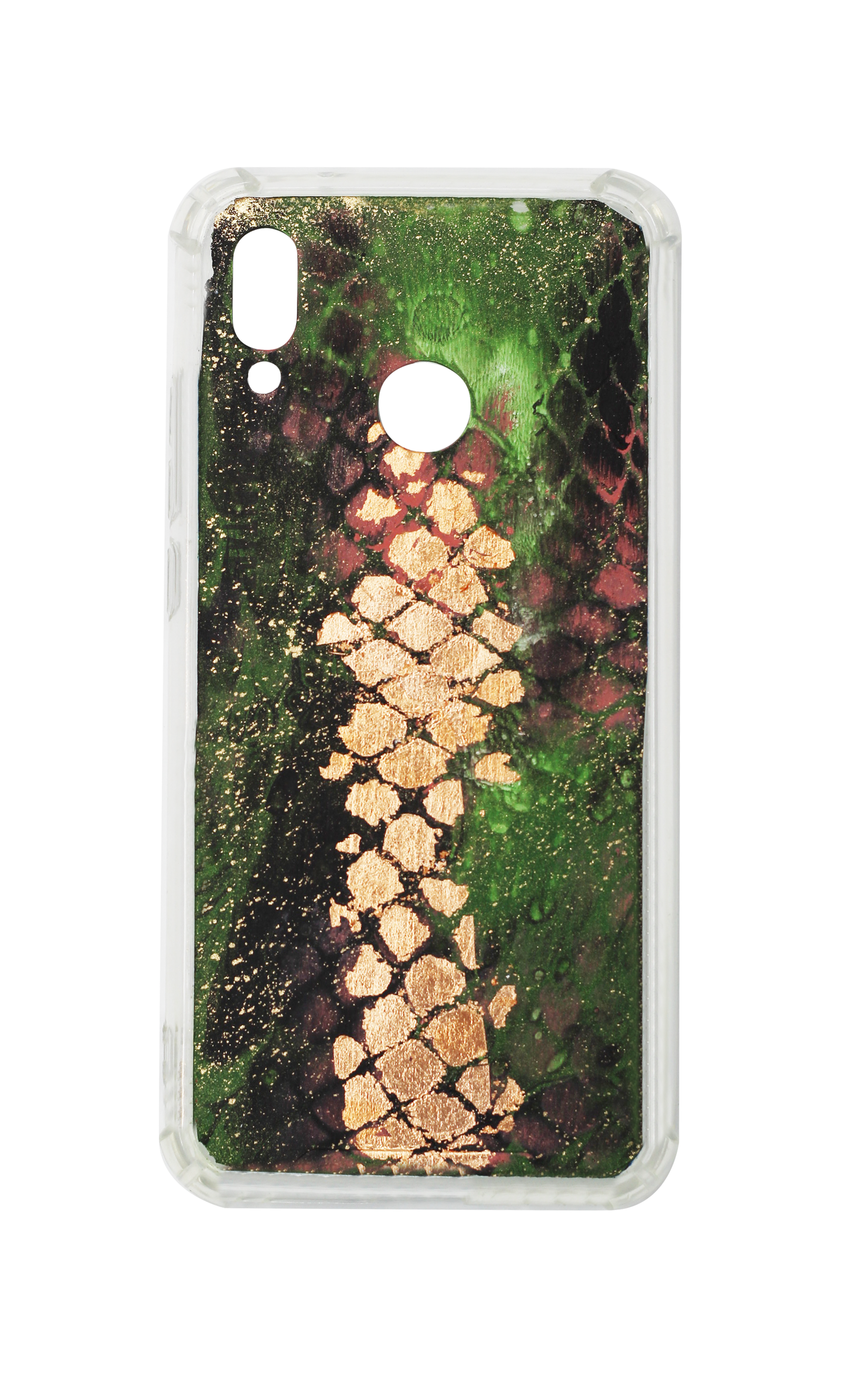P20Lite Green Snake Print + Rose C784