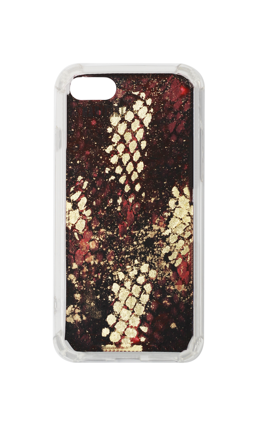 7/8 Red Snake Print C664