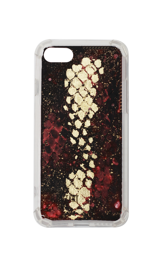 7/8 Red Snake Print C666