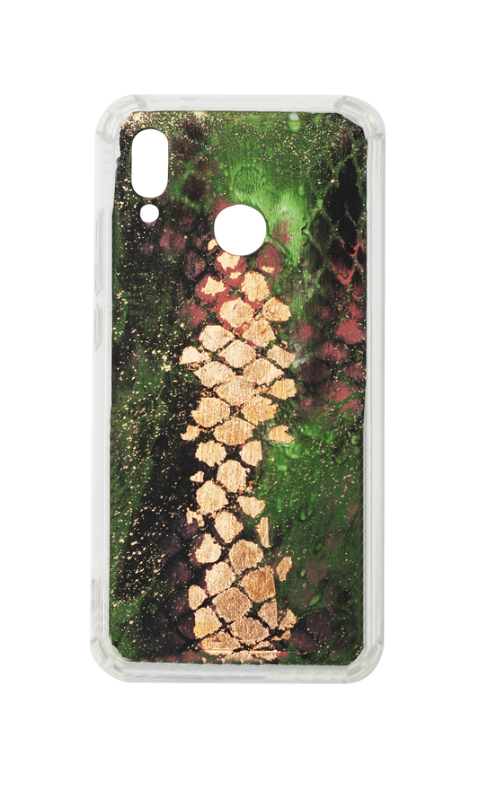 P20Lite Green Snake Print + Rose C784